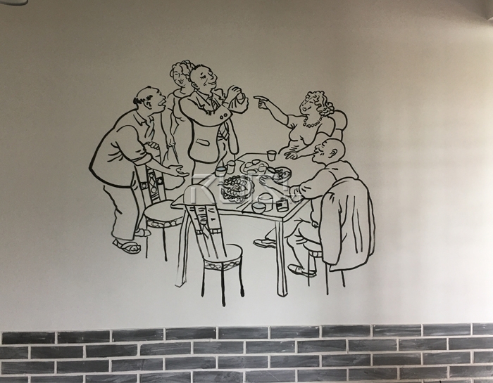 江湖演义-餐厅手绘墙