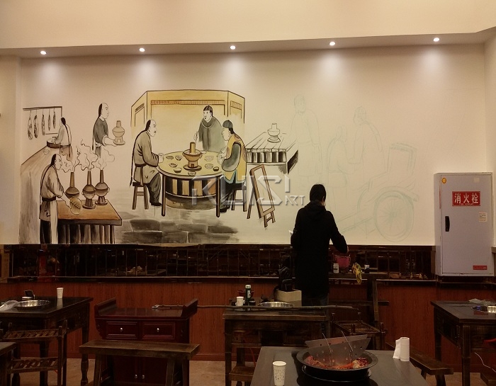 餐厅手绘墙